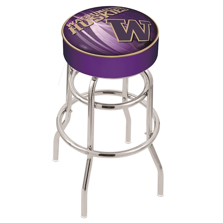 Holland Bar Stool Co 30" Washington Cushion Seat, 2-Ring Chrome Swivel Bar Stool L7C130WashUn-D2